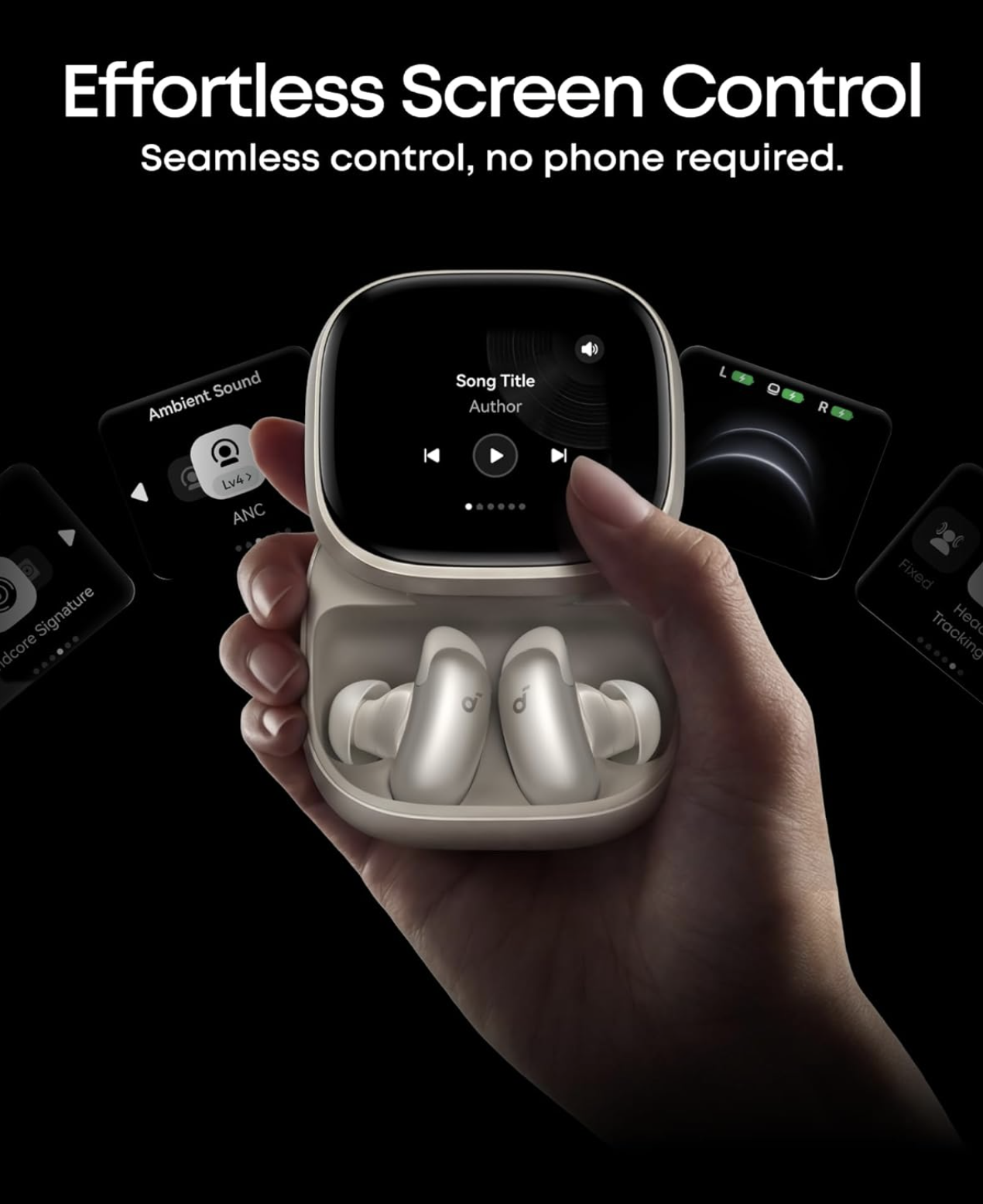 Anker Soundcore Liberty 5 Pro Max Wireless Noise-Cancelling Earbuds with AI Translate & Note Taker Golden - D1204GB1