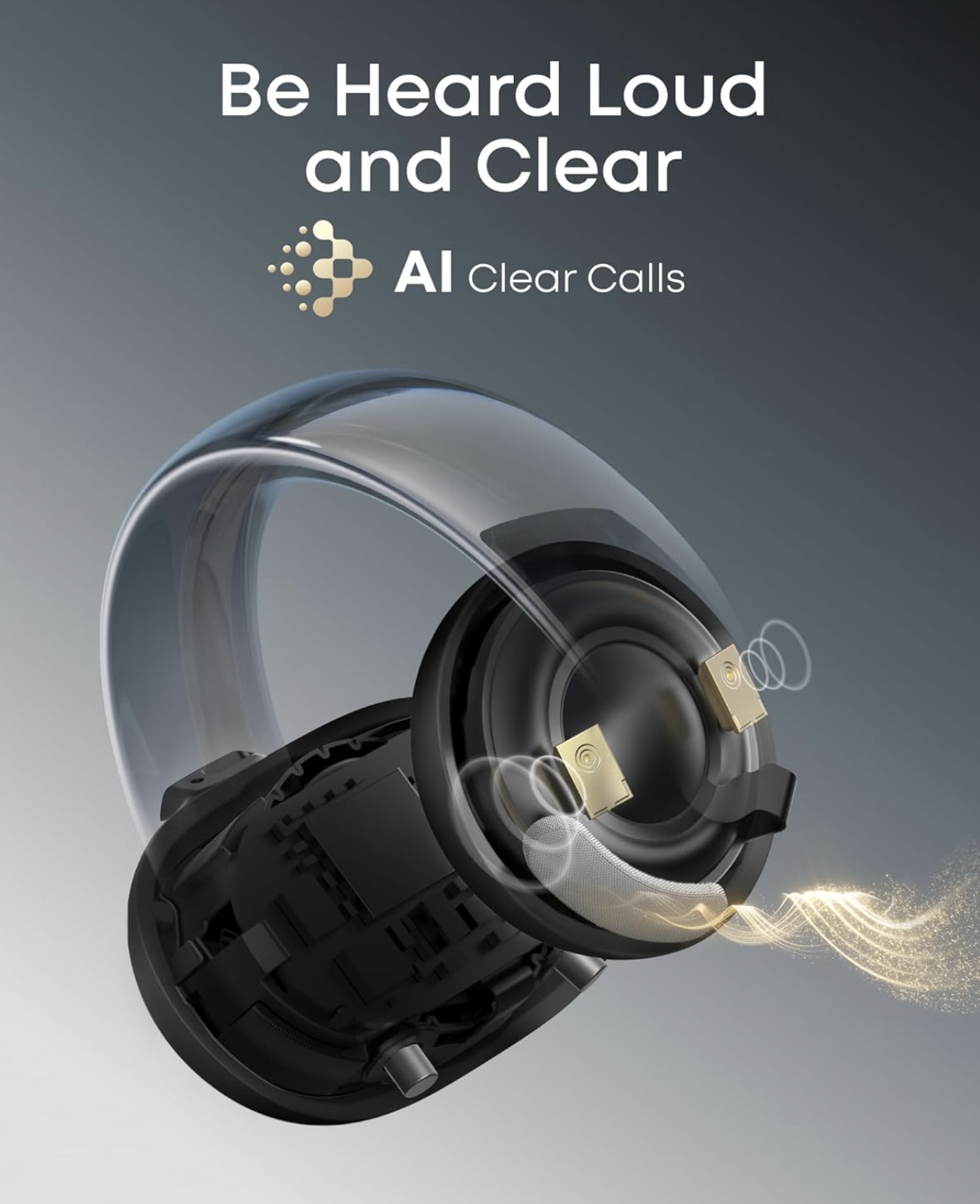Anker Soundcore Aeroclip Open-Ear Clip-On Earbuds with Adaptive Comfort TWS Black - A3388G11