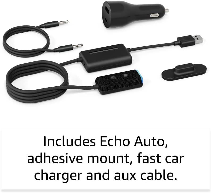 Amazon Echo Auto Gen 2 (Newest Gen) Add Alexa to your Car Bluetooth Device