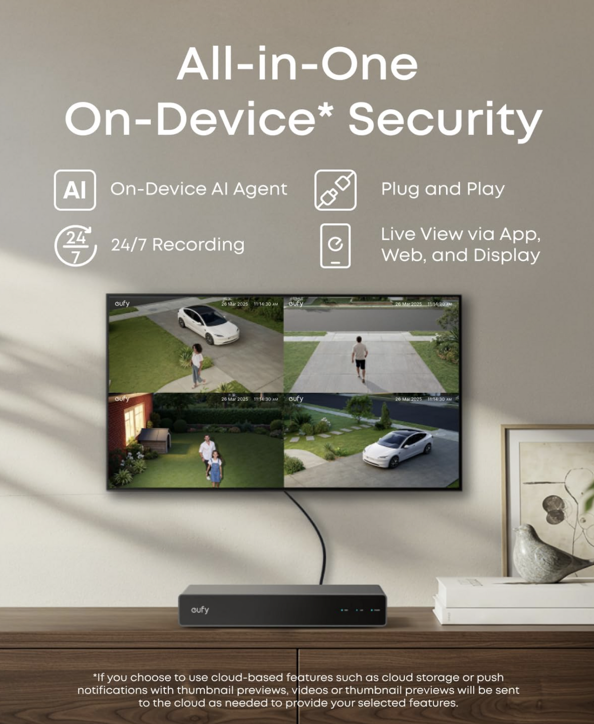 Eufy NVR CCTV Security System S4 MAX with Live Cross-Cam Tracking IP65 Weatherproof - E8E00321