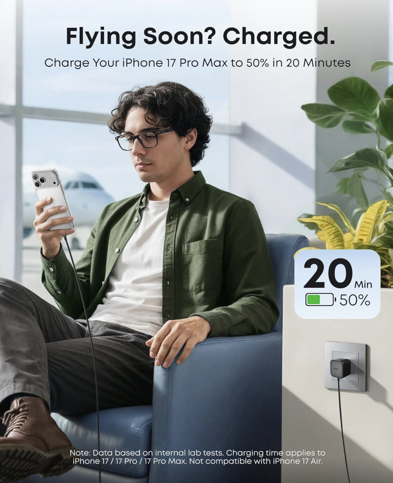 Anker Nano Charger 45W with USB-C Cable Ultra-Portable and Sleek Black - A2692K11