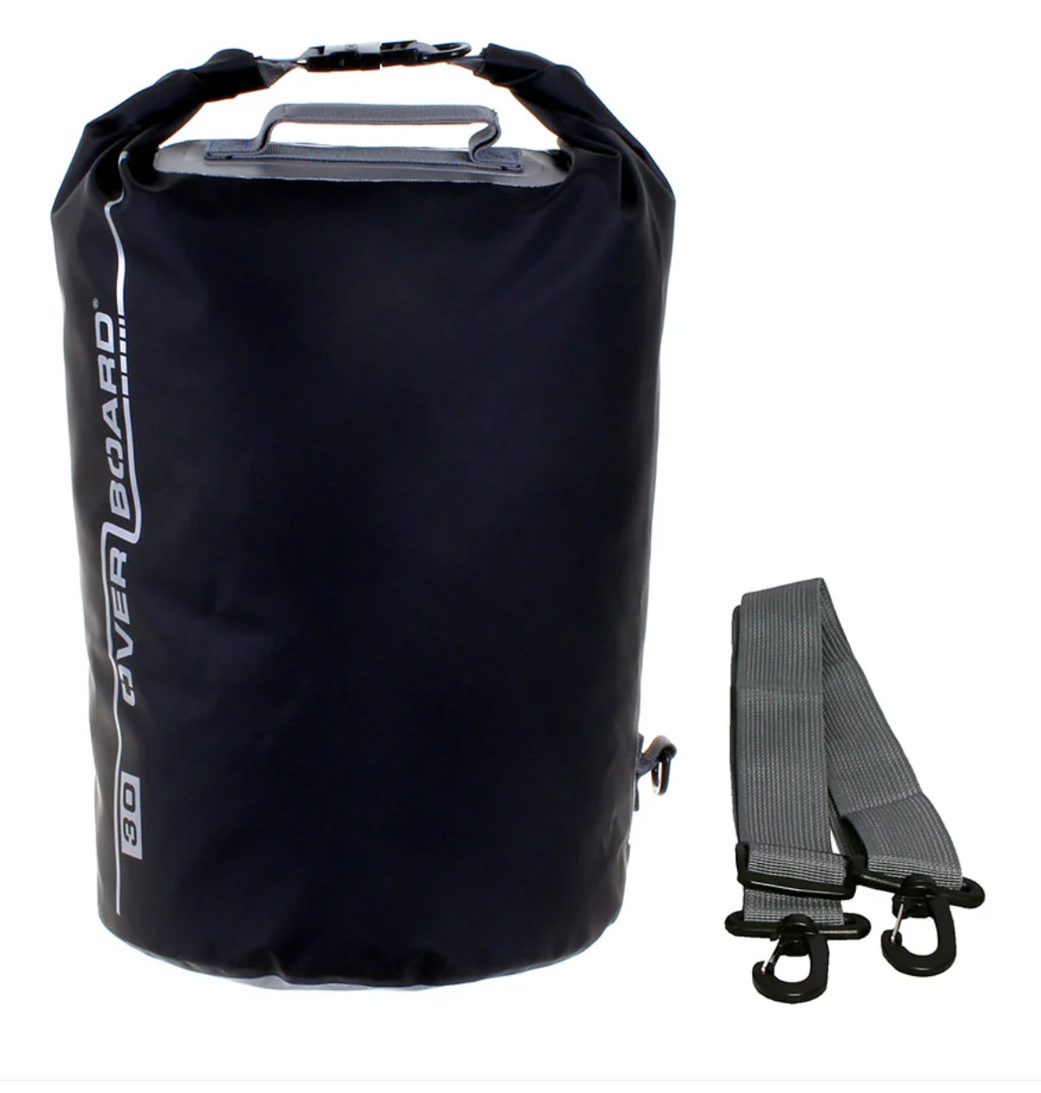 OverBoard 30 Litre Dry Tube Waterproof Bag Water Sports Outdoors OB1006 - Black