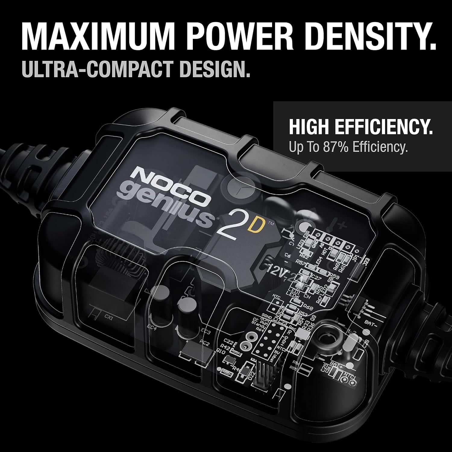 NOCO GENIUS2D Direct Mount Battery Charger Maintainer 2A
