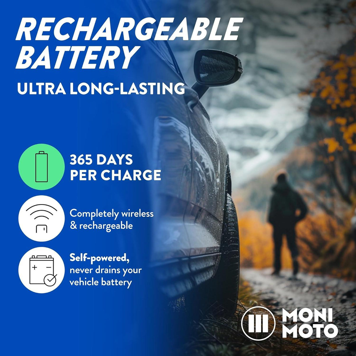 MoniMoto 9 Anti Theft Vehicle GPS Tracker with Real Time Alert Calls for Android & iOS - IIIONI IIIOTO 9
