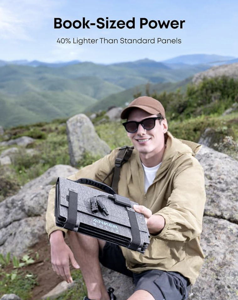 Anker SOLIX PS60 Portable Solar Panel IP68 Waterproof and Dustproof - A24382A1