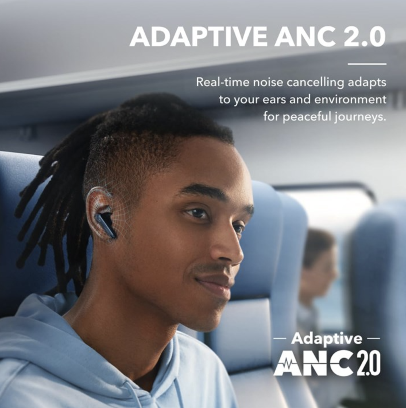 Anker Soundcore Liberty 4 Noise Cancelling Earbuds Hi-Res Sound IPX4 Water-Resistant Blue - A3947G31
