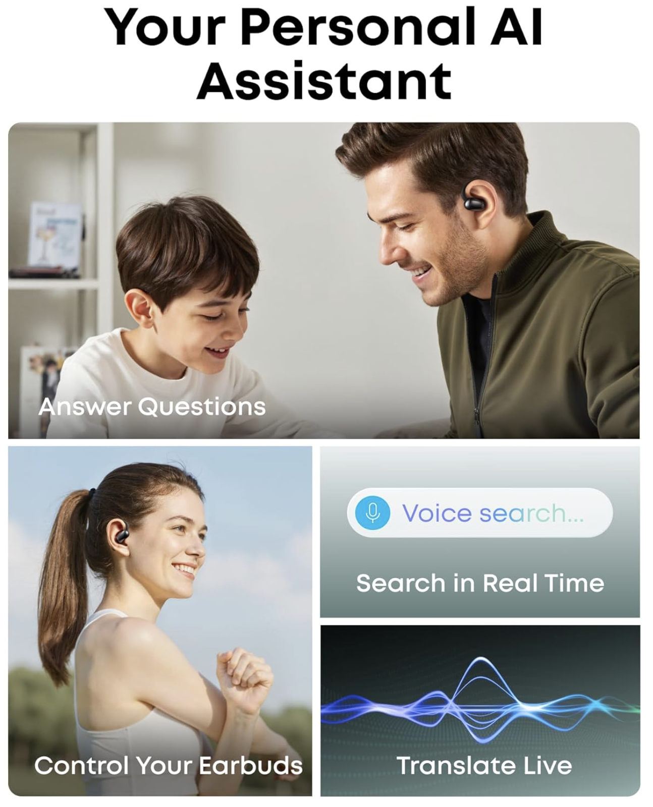 Anker Soundcore Aerofit 2 with Voice Controlled Personal AI Assistant Black - A3874G12