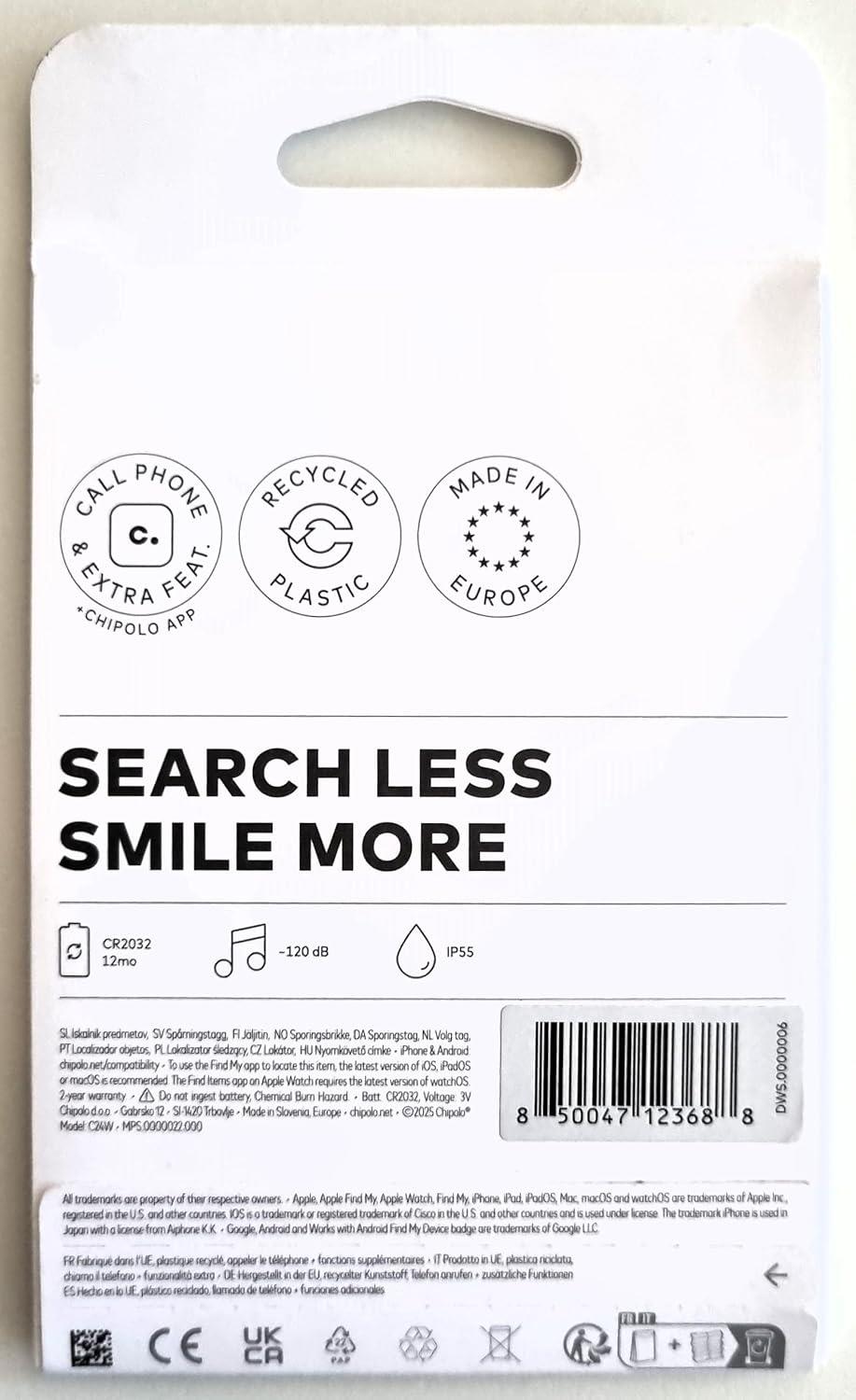 Chipolo POP Finder Location Tracker For Apple Or Google Find My Device - Black