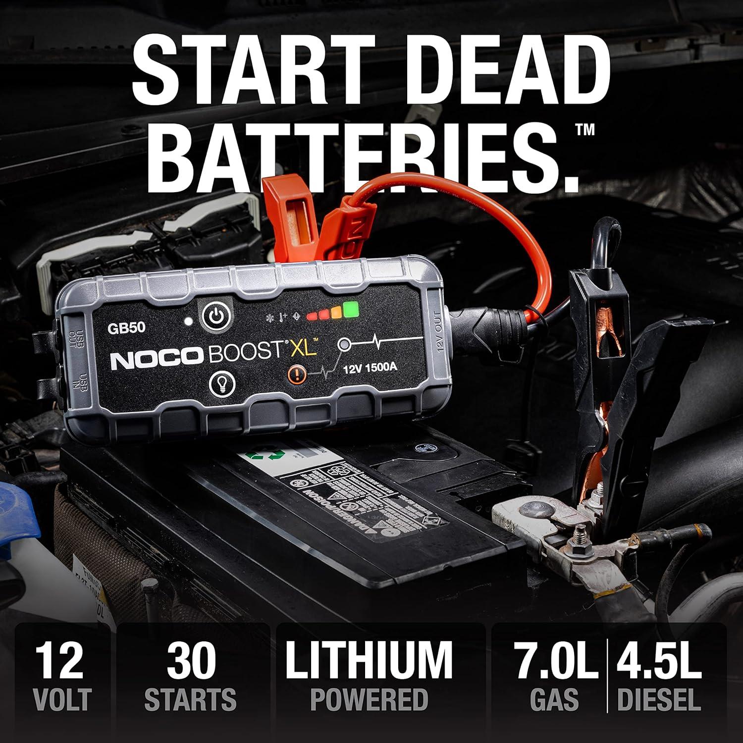 NOCO Boost XL GB50 1500A 12V UltraSafe Portable Lithium Car Jump Starter