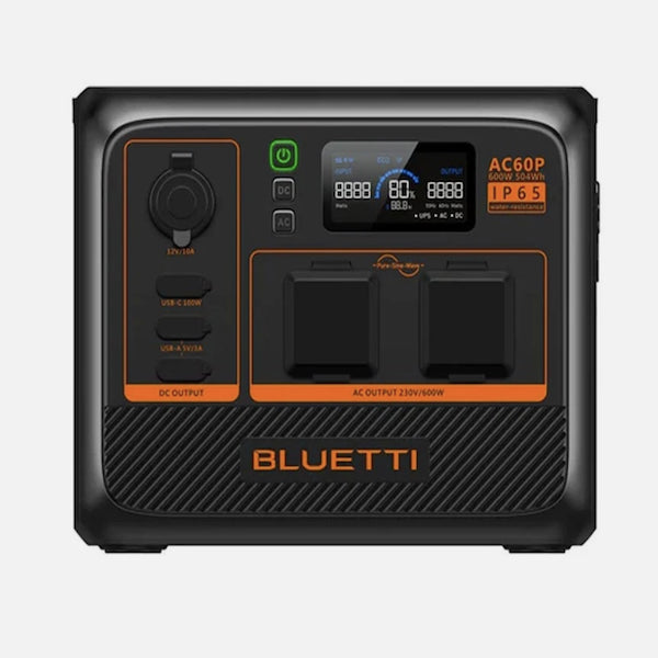 Bluetti AC60P Portable Battery Power Station Premium LiFePO4 504Wh 600w