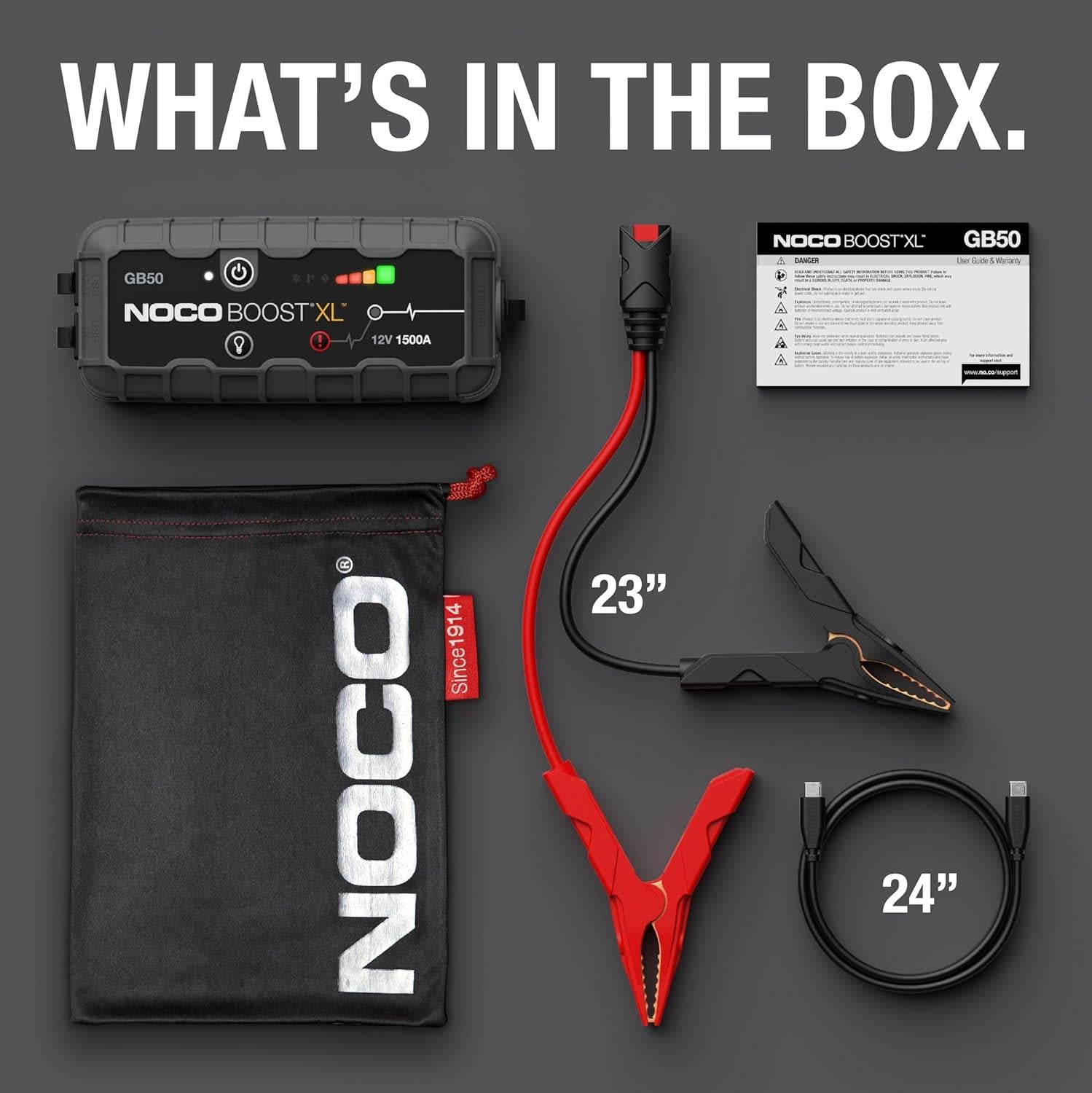 NOCO Boost XL GB50 1500A 12V UltraSafe Portable Lithium Car Jump Starter
