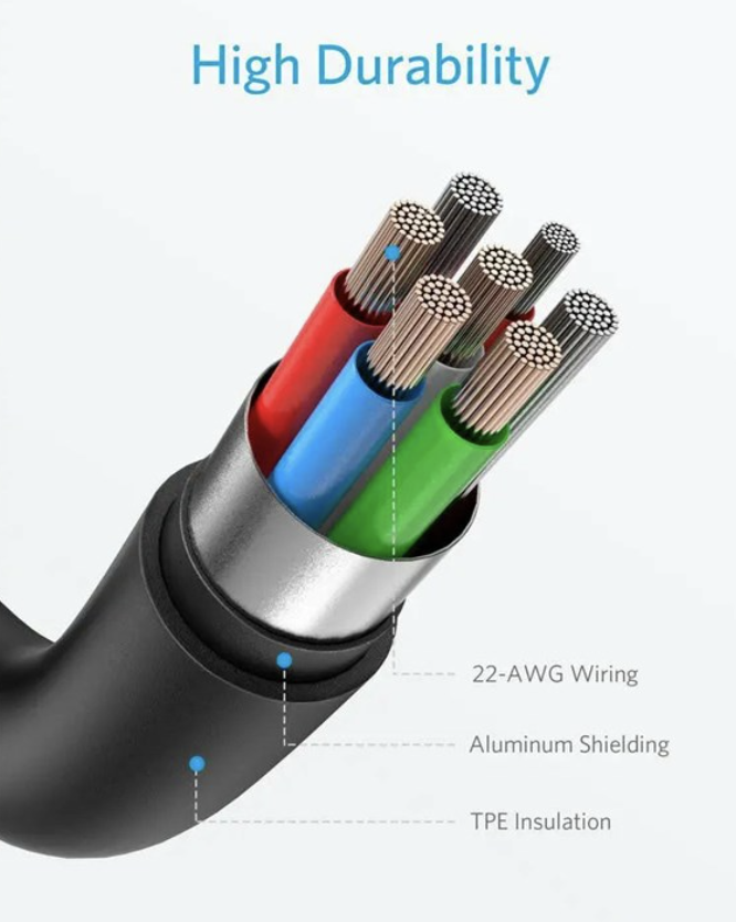 Anker Powerline Select+ USB A Cable Lightning 0.9M Male Male Black - A8012H12