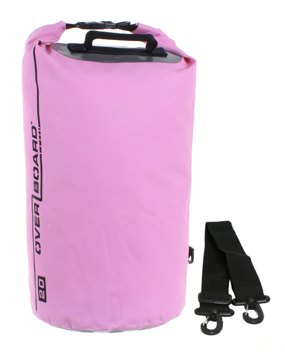 OverBoard 20 Litre Dry Tube Waterproof Bag Water Sports Outdoors OB1005 - Pink