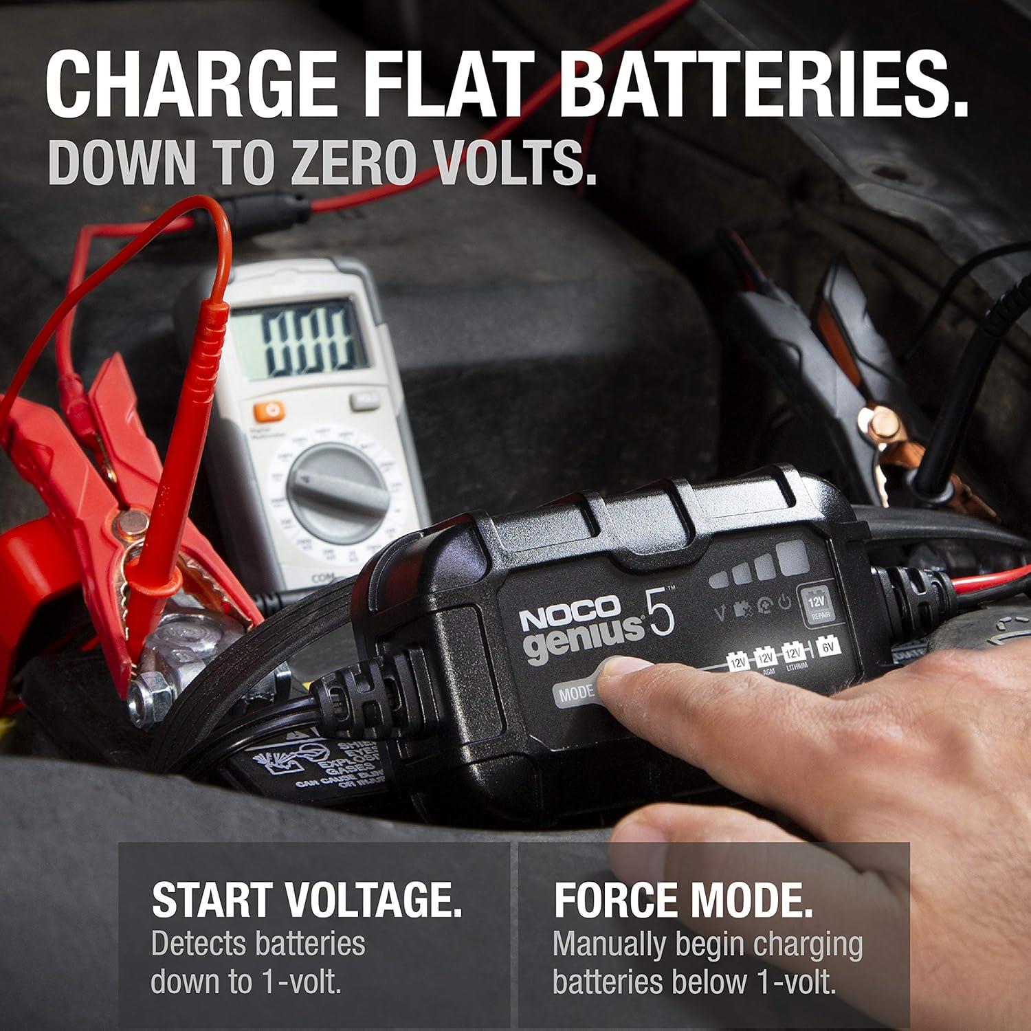 NOCO GENIUS5 5A 6V/12V Smart Battery Charger Trickle Charger & Desulfator