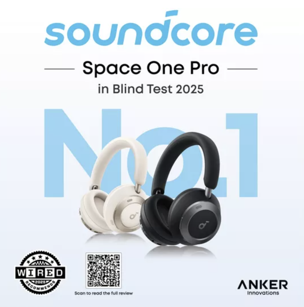 Anker Soundcore Space One Pro Adaptive Noise Cancelling Headphones Foldable White - A3062G21