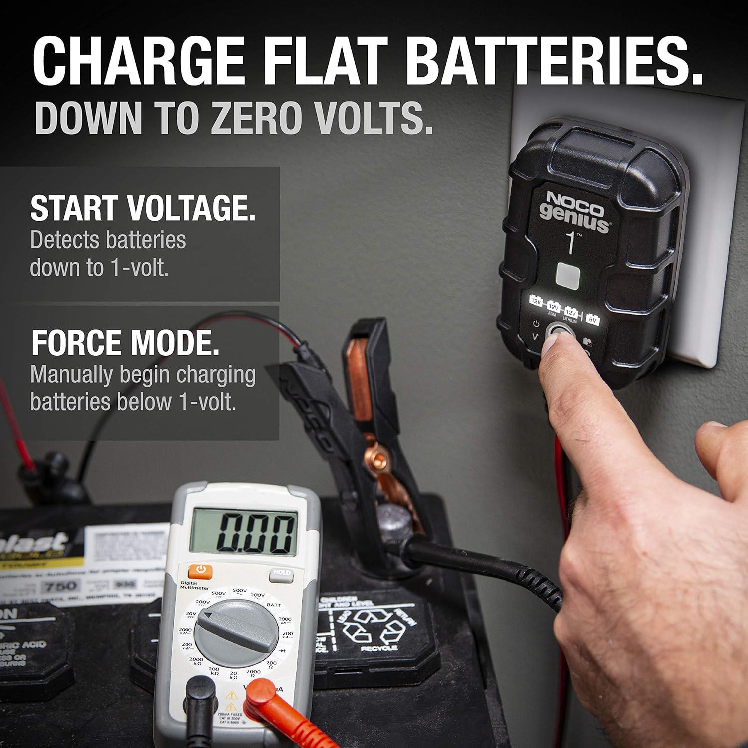 NOCO GENIUS1 1A 6V/12V Smart Battery Charger Trickle Charger & Desulfator