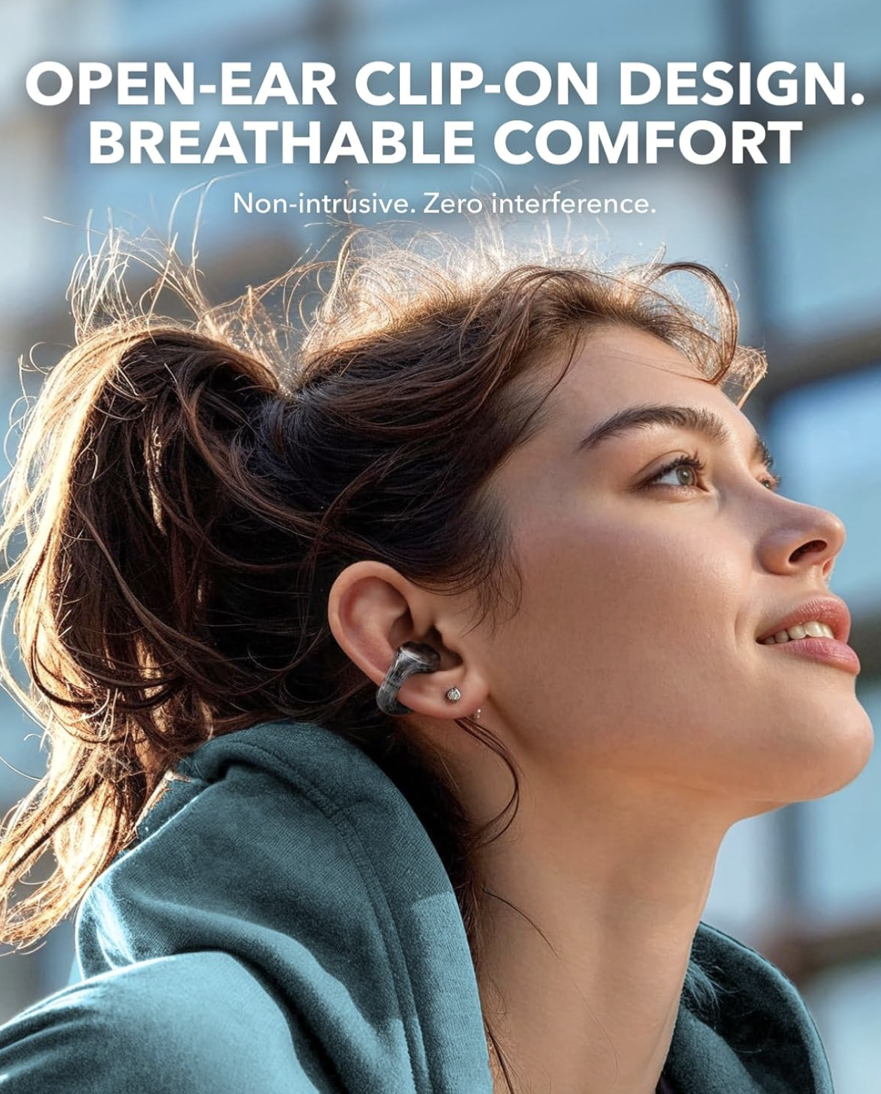 Anker Soundcore C40i Wireless Open-Ear Clip-On Earbud Clear Sound Headphones Grey - A3331GZ1