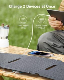 Anker SOLIX PS30 30w Portable Solar Panel for On-the-Go Charging with USB