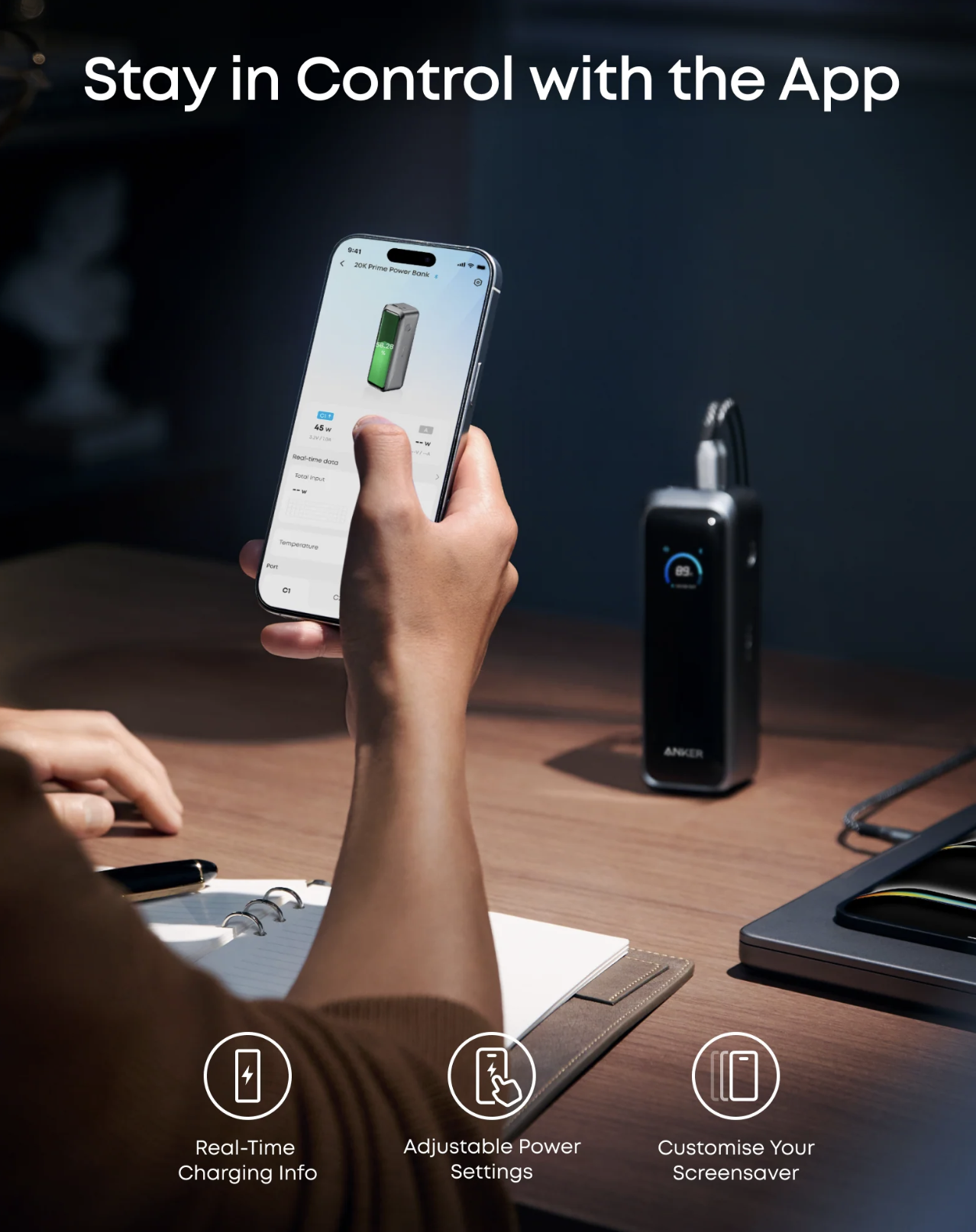 Anker PRIME 20000mAh Power Bank Portable Fast Charging & Recharging 220W - A110BH11