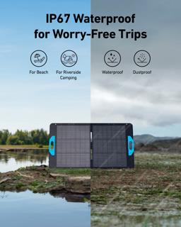 Anker SOLIX PS100 100w Portable Solar Panel for PowerHouse 521 535 757 Batteries
