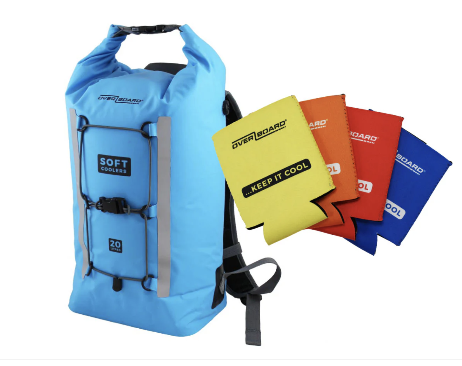 OverBoard 20L Cooler Backpack Waterproof Bag Water Sports Outdoors OB1252 - Aqua