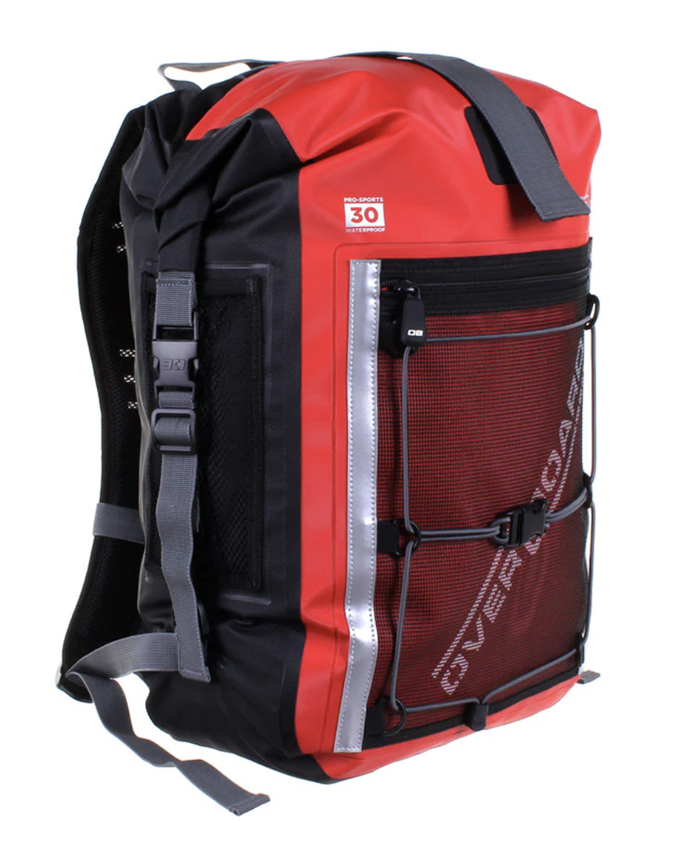 OverBoard 30 Litre Pro Sports Backpack Waterproof Bag Water Sports Outdoors OB1146 - Red