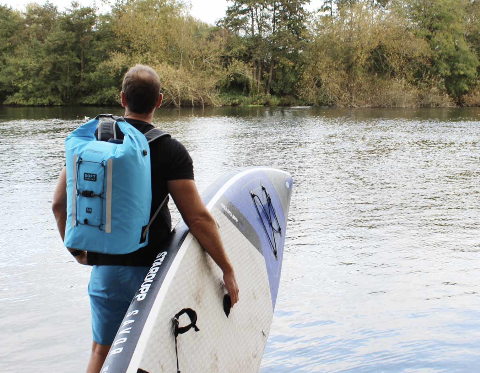 OverBoard 40L Cooler Backpack Waterproof Bag Water Sports Outdoors OB1253 - Aqua