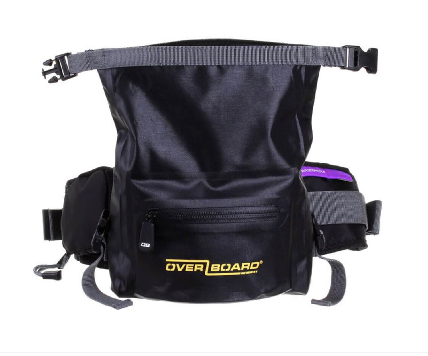 OverBoard 2 Litre Pro Light Waist Pack Waterproof Bag Water Sports Outdoors OB1049 - Black