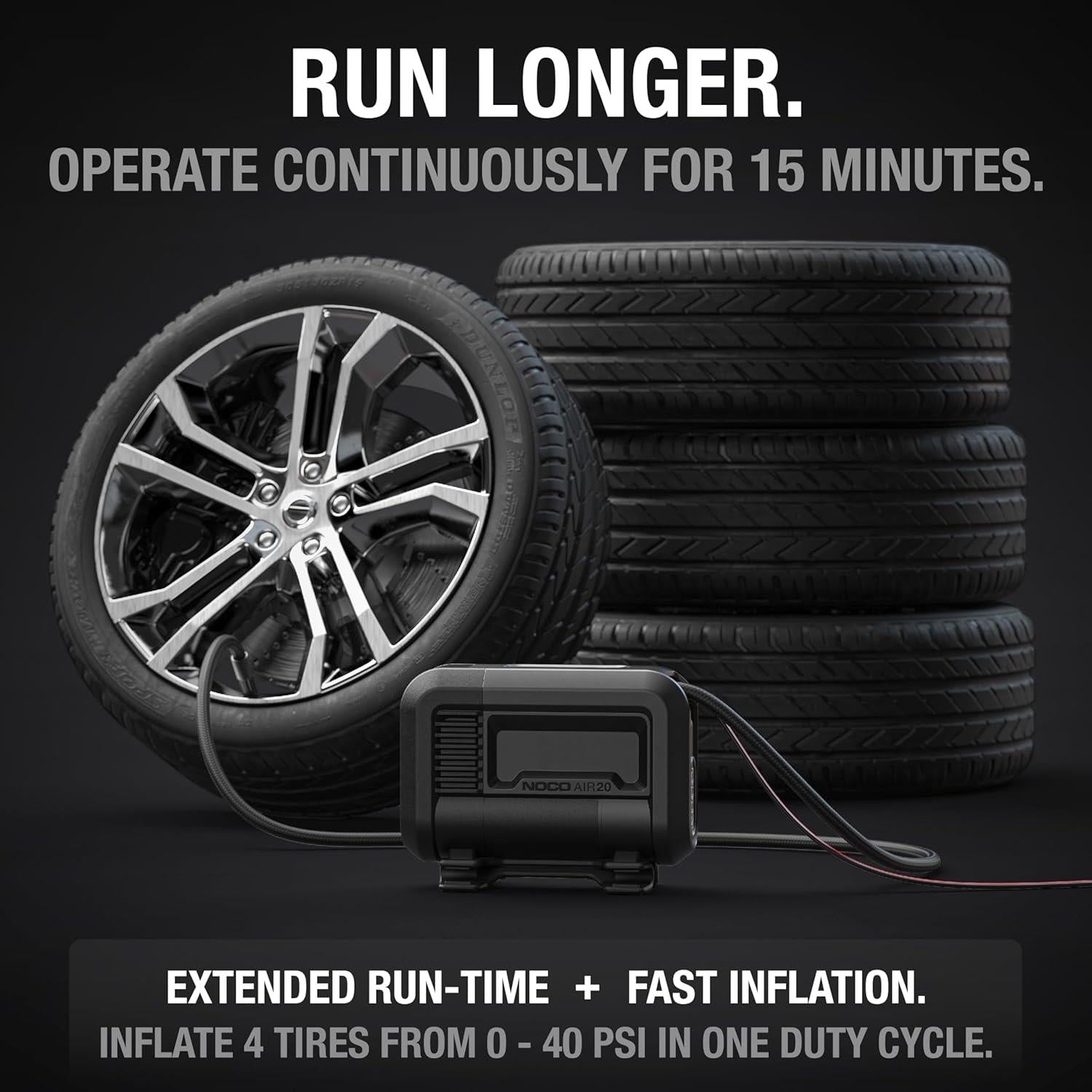 NOCO AIR20 UltraFast Tyre Inflator Portable Air Compressor And Air Pump 20A 12V