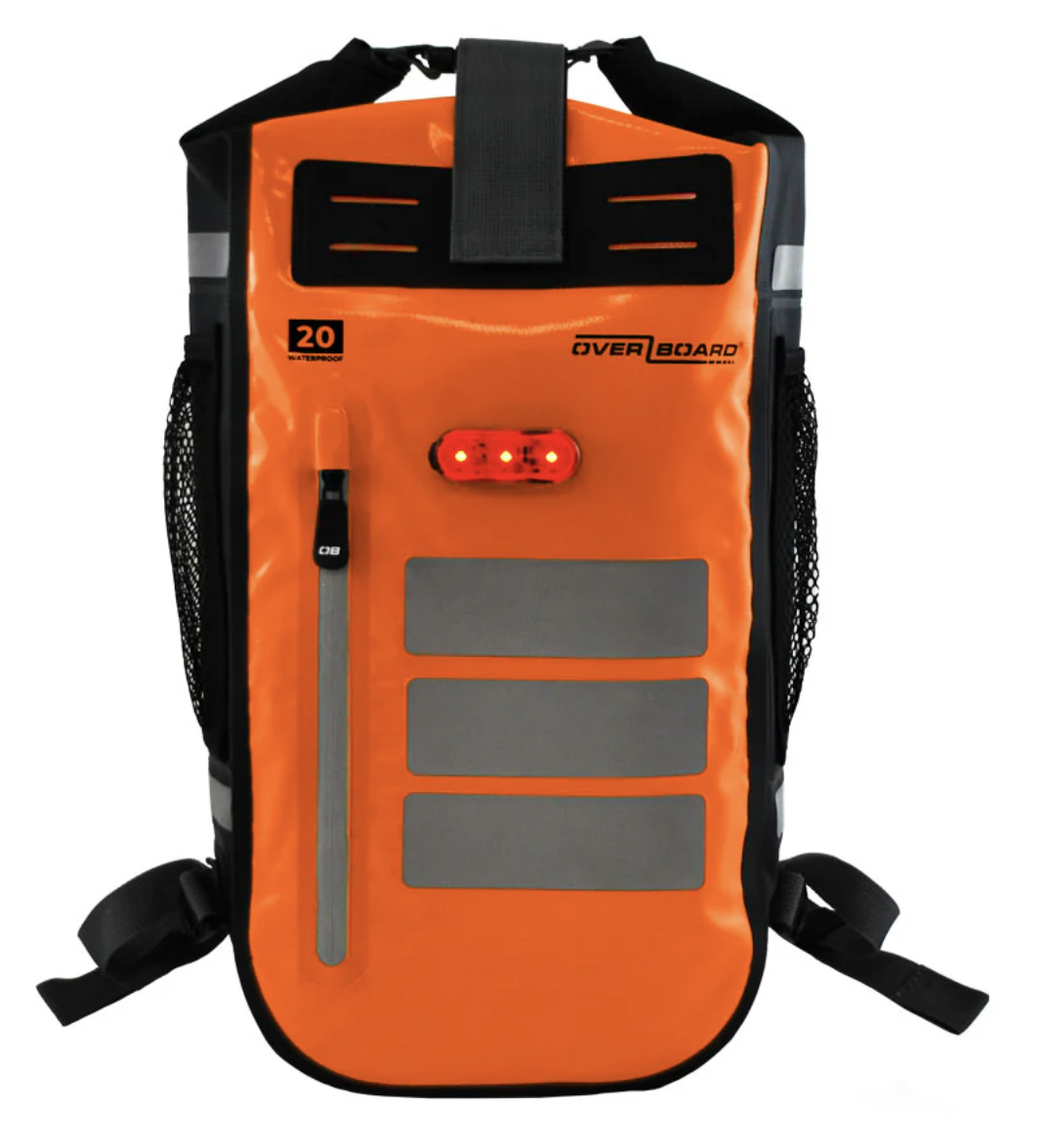 OverBoard 20 Litre Pro Vis Sports Backpack Waterproof Bag Water Sports OB1157 - Orange