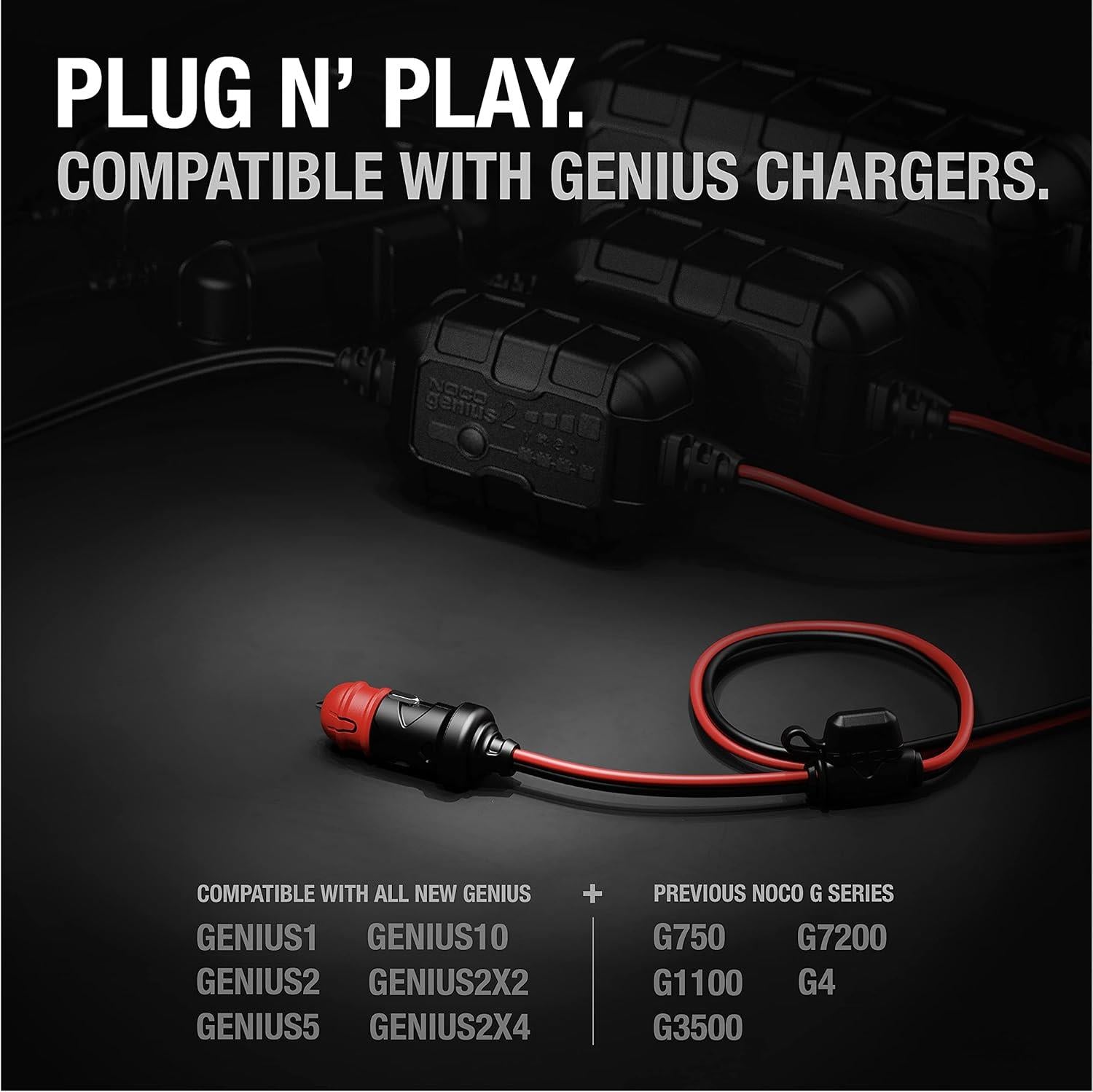 NOCO GC003 X Connect 12V Dual Size Male Plug Accessory For NOCO Genius Smart Battery Charger