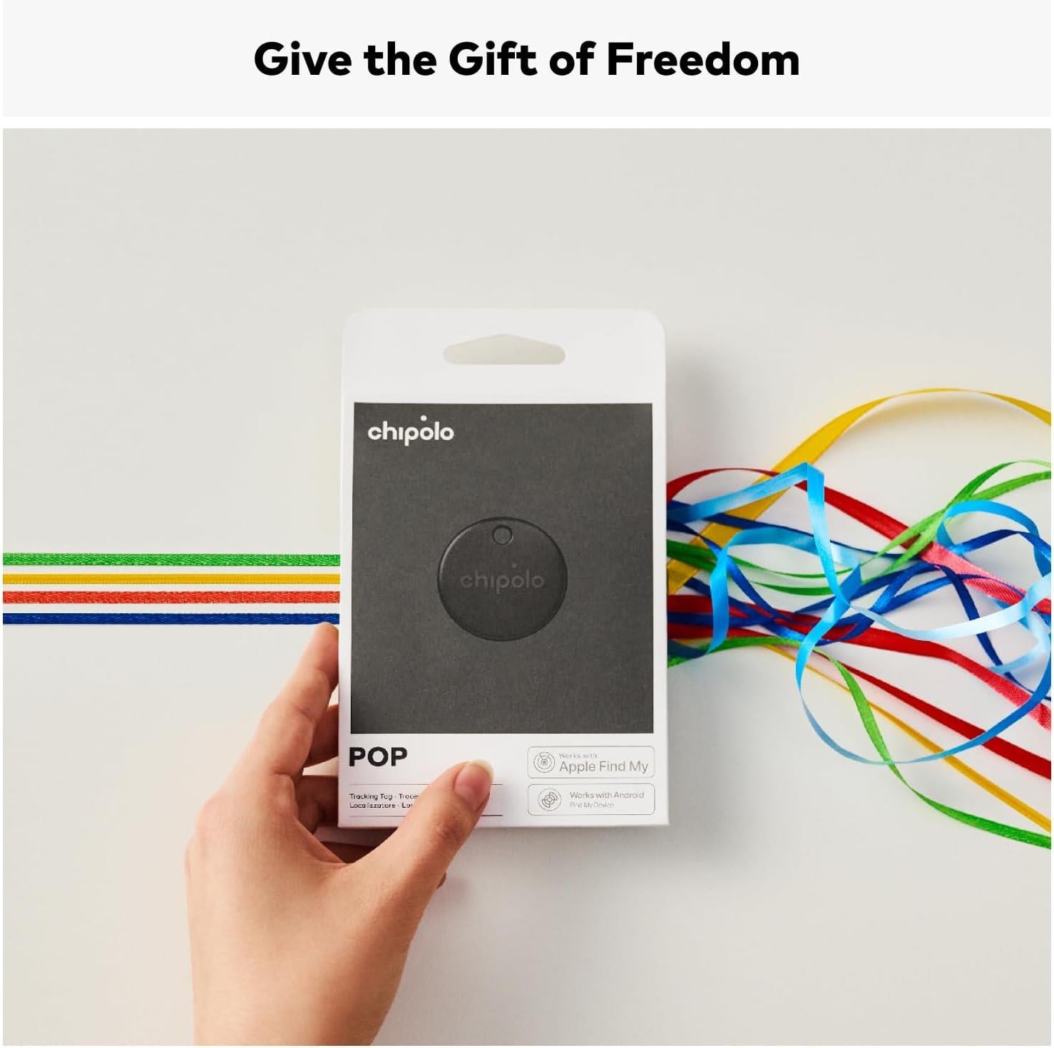 Chipolo POP Finder Location Tracker For Apple Or Google Find My Device - Black