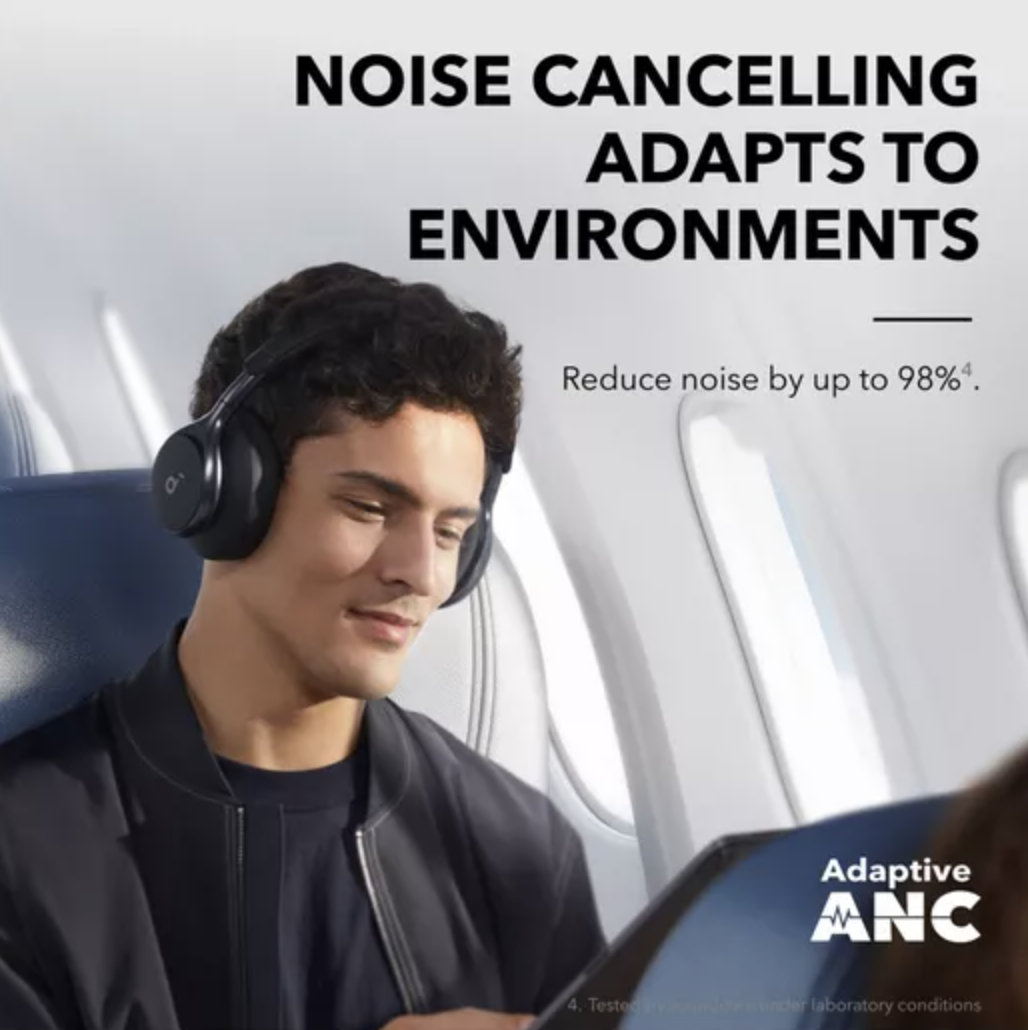 Anker Soundcore Space One Noise Cancelling Headphones Wireless Black - A3035G11
