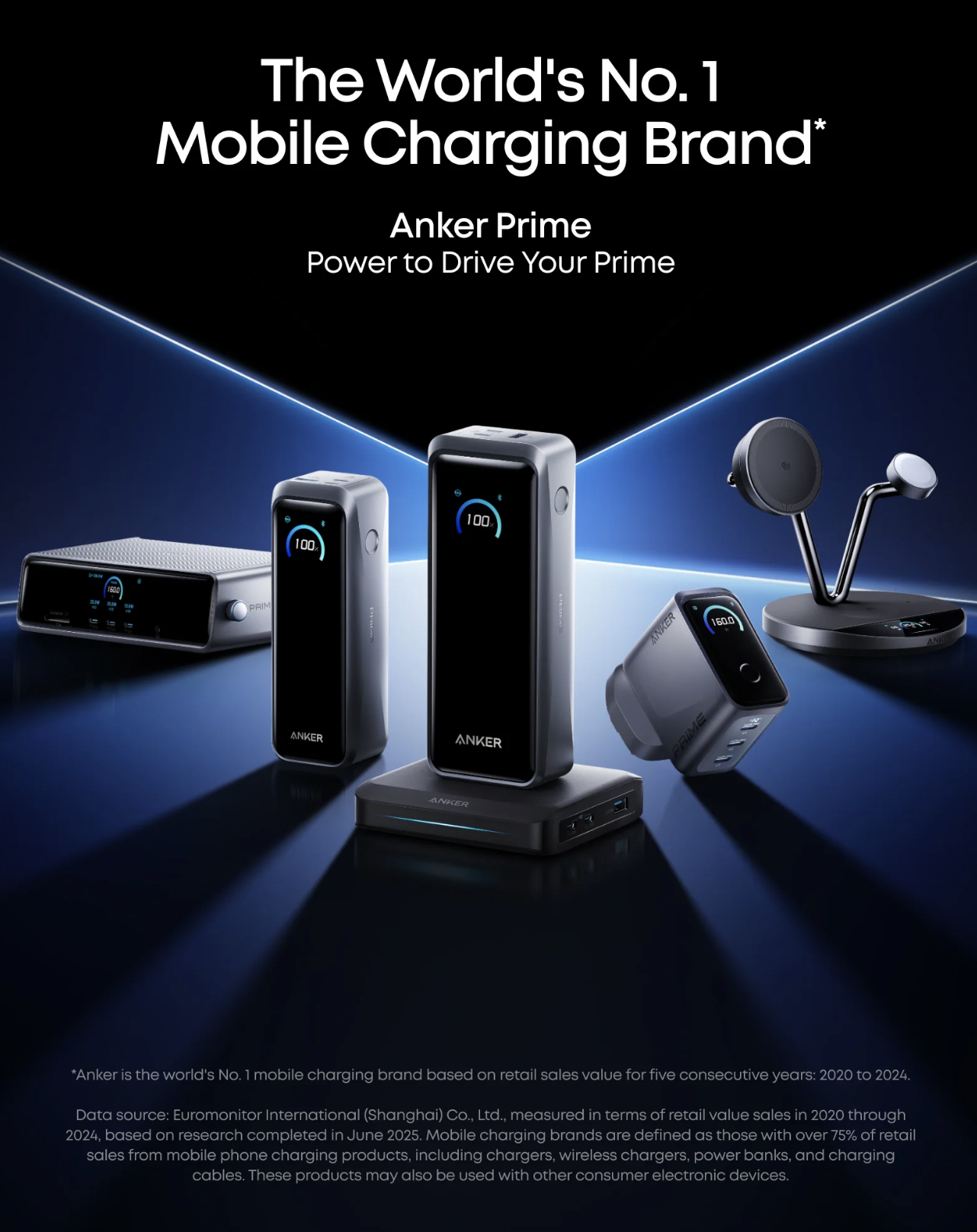 Anker Prime Ultra Fast Charging Base 150W with 3 Charging Ports Black - A1903V11