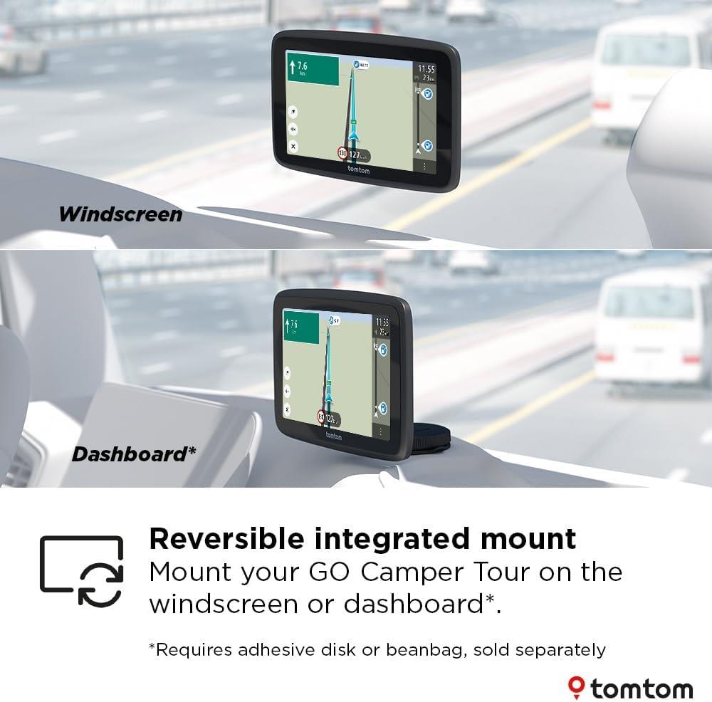 TomTom GO Camper Tour 6 Inch Camper Sat Nav UK & Europe Lifetime Maps WiFi