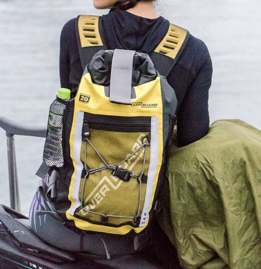 OverBoard 20 Litre Pro Sports Backpack Waterproof Bag Water Sports Outdoors OB1145 - Yellow