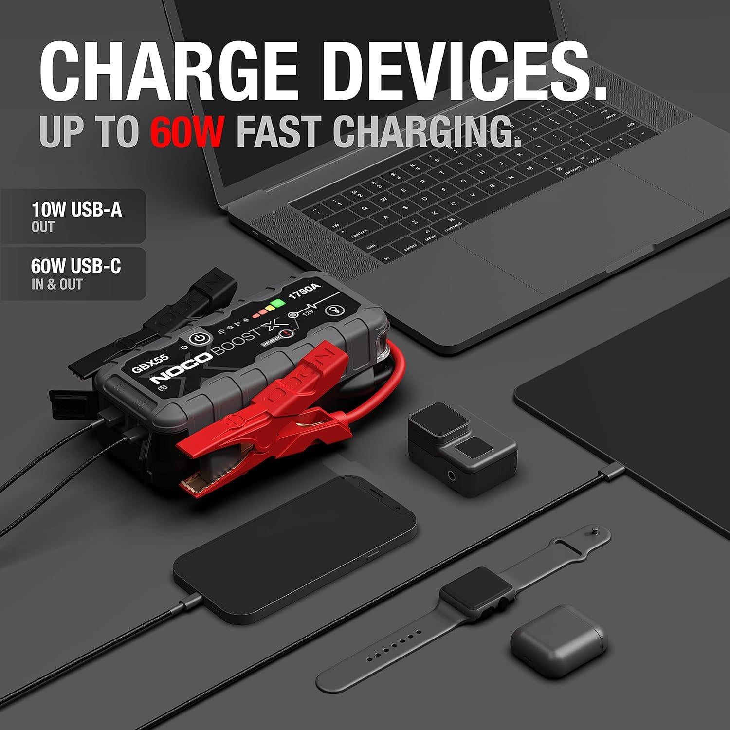 NOCO Boost X GBX55 12V UltraSafe Portable Lithium Car Jump Starter Booster
