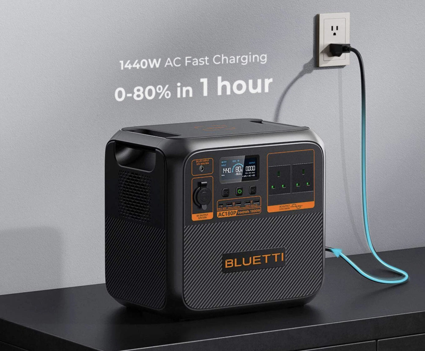 Bluetti AC180P Portable Battery Power Station Premium 1440Wh 1800w