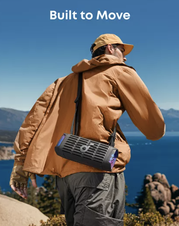 Anker Soundcore Boom 3i Stereo Portable Rugged Speaker IP68 Waterproof 50W Black - D5100A10