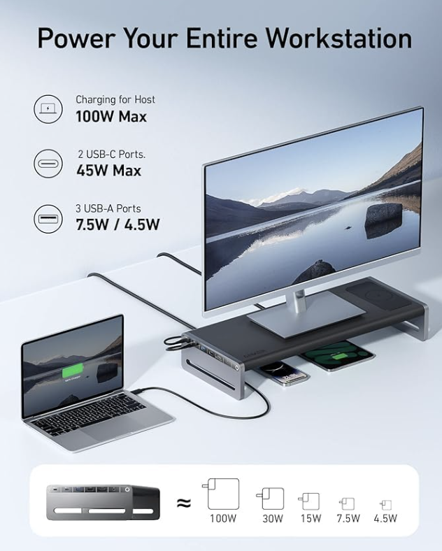 Anker 675 USB-C Laptop 12-in-1 Docking Station & Port Replicator Gen 1 Type-C Black - A83772Z1