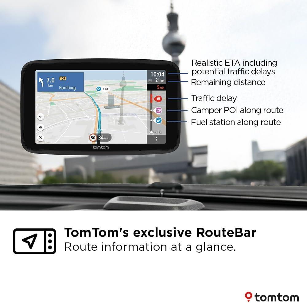TomTom GO Camper Tour 6 Inch Camper Sat Nav UK & Europe Lifetime Maps WiFi