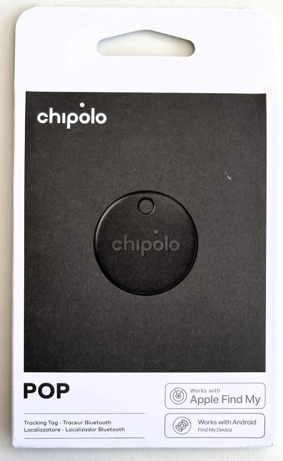 Chipolo POP Finder Location Tracker For Apple Or Google Find My Device - Black
