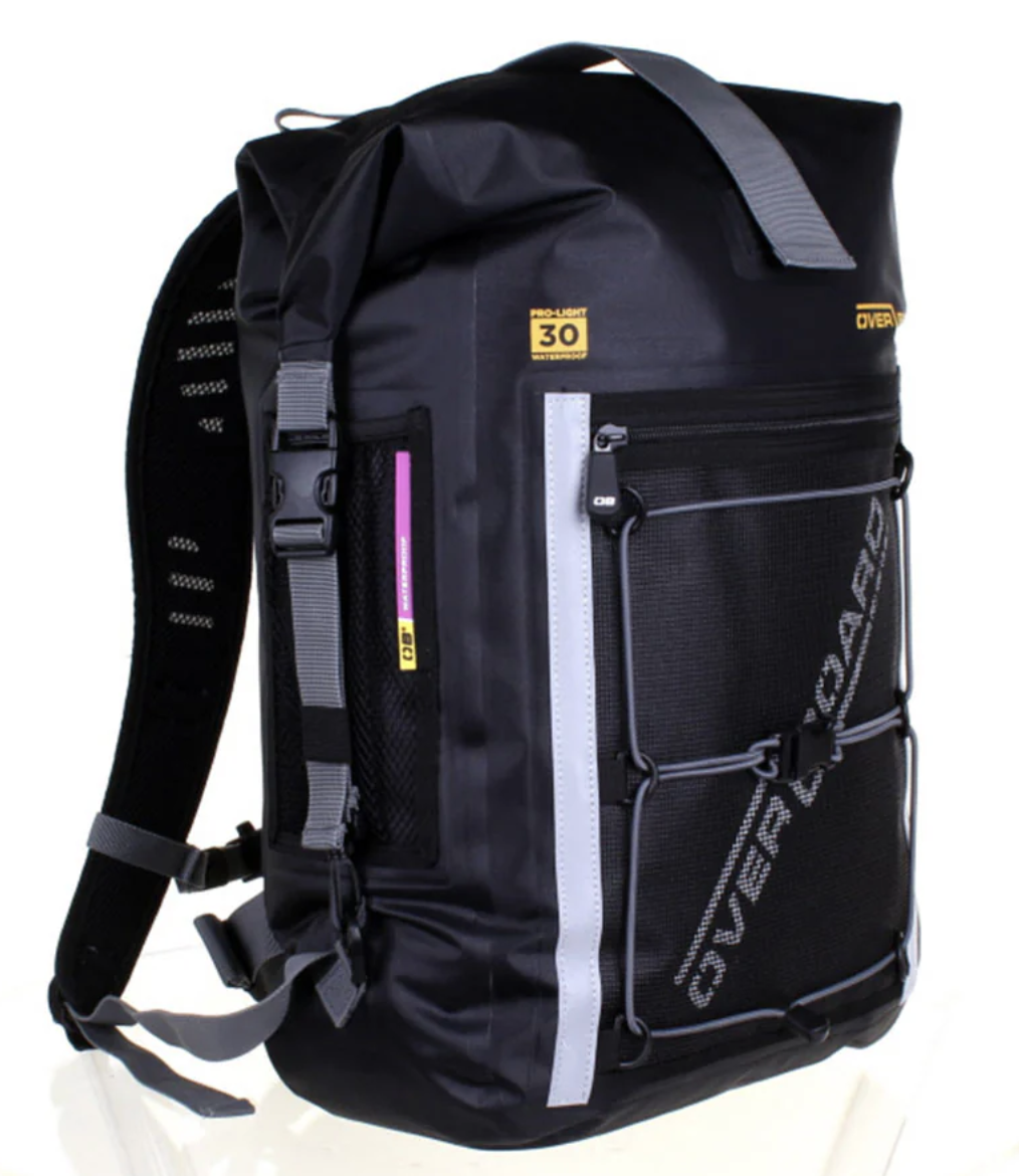 OverBoard 30 Litre Pro Light Backpack Waterproof Bag Water Sports Outdoors OB1136 - Black