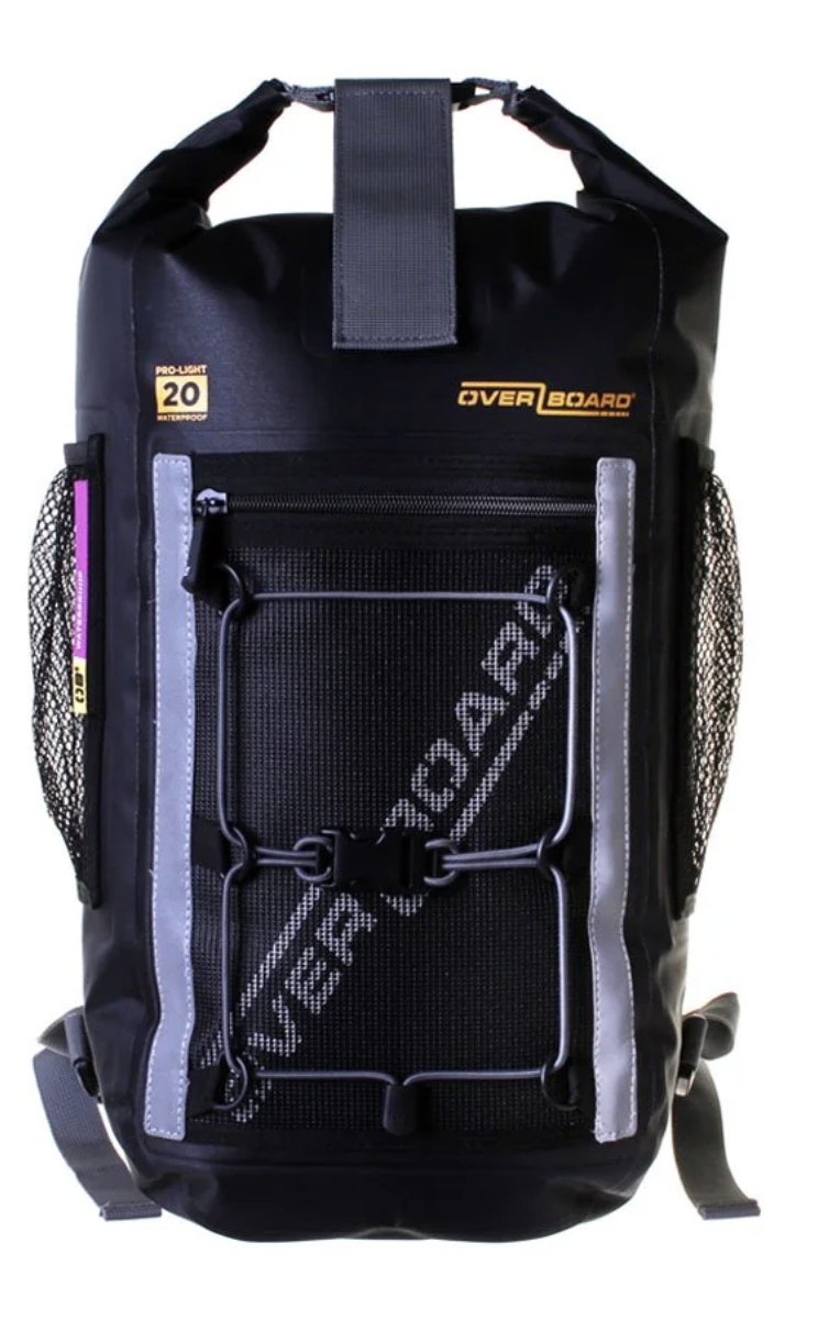 OverBoard 20 Litre Pro Light Backpack Waterproof Bag Water Sports Outdoors OB1135 - Black