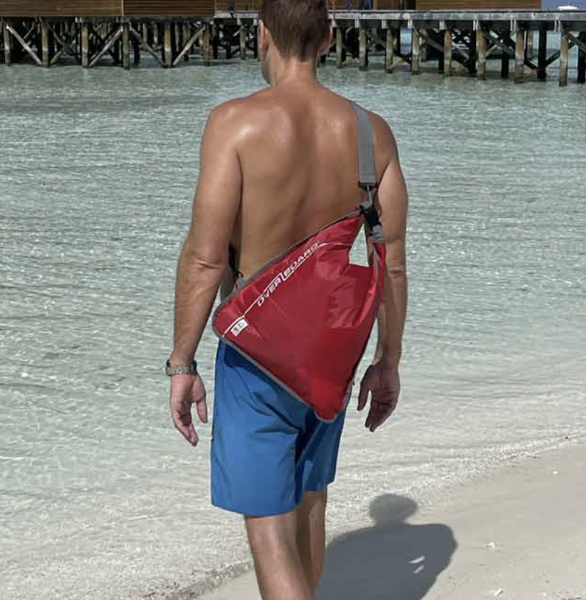 OverBoard 15 Litre Dry Flat Waterproof Bag Water Sports Outdoors OB1004 - Black