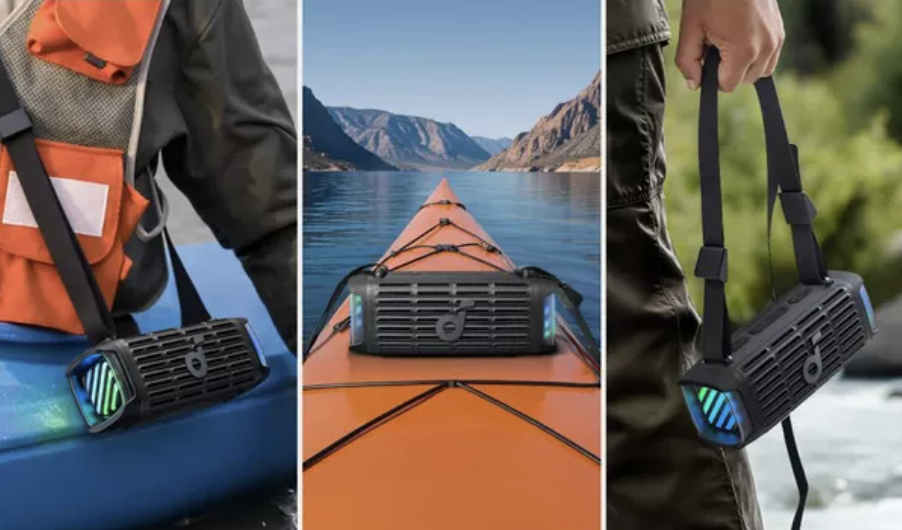 Anker Soundcore Boom 3i Stereo Portable Rugged Speaker IP68 Waterproof 50W Black - D5100A10