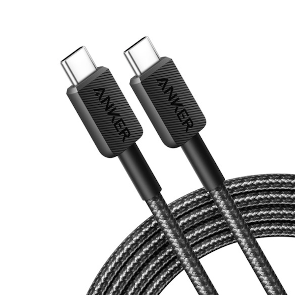 Anker 322 USB-C to USB-C Braided Charging Cable Built to Last 1.8M Black - A81F6H11