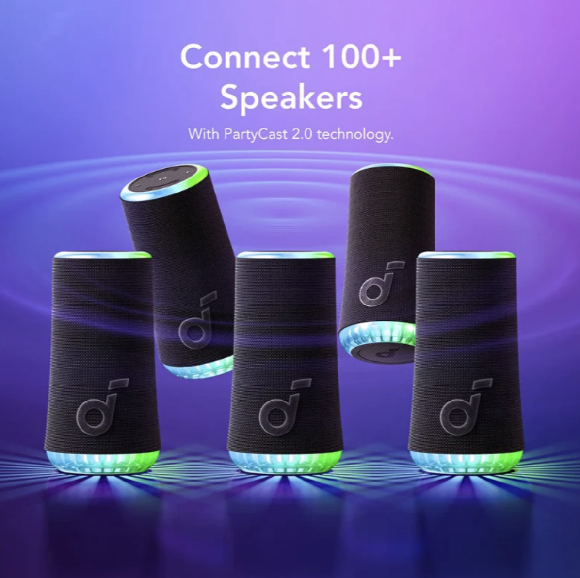 Anker Soundcore Glow 30W Wireless Mono Portable Speaker with Synchronized Light Show Black - A3166G11