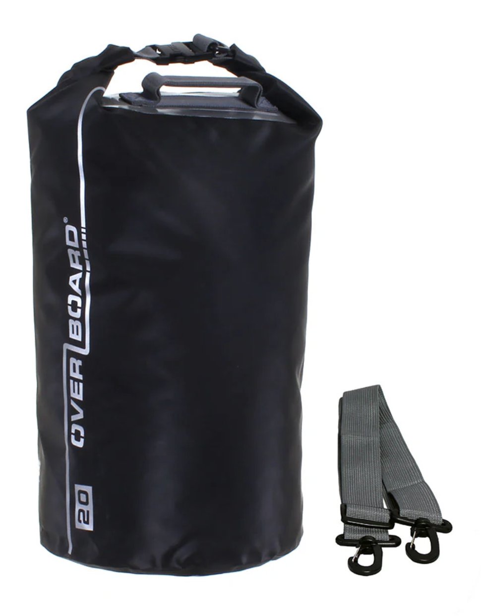 OverBoard 20 Litre Dry Tube Waterproof Bag Water Sports Outdoors OB1005 - Black