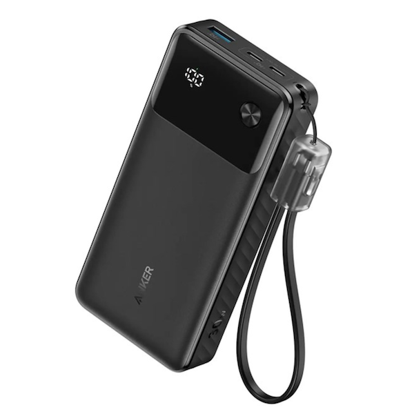 Anker Powercore Power Bank Portable 20K 30W Two Way Fast Charging with Built-In USBC Cable - A1384H11